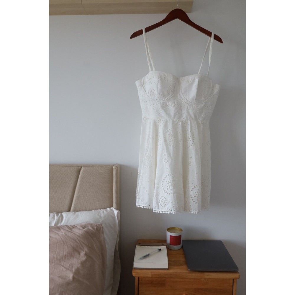 NWT Zara Women’s XL Openwork Embroidered Dress White 100% Cotton Sold Out